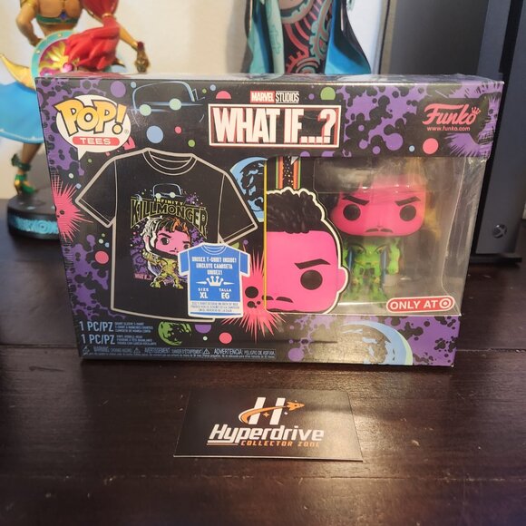 Marvel What If...? Blacklight Killmonger Funko PoP & Tee - Size XL - Picture 1 of 3